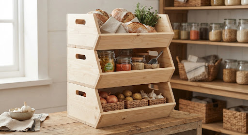 Stackable Pine Bin
