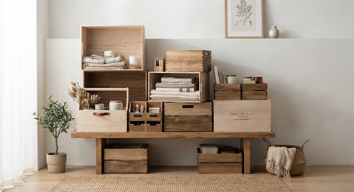 Custom wooden storage and organization products