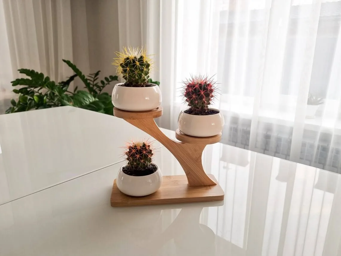 Custom Wooden Plant Stand gallery image 6