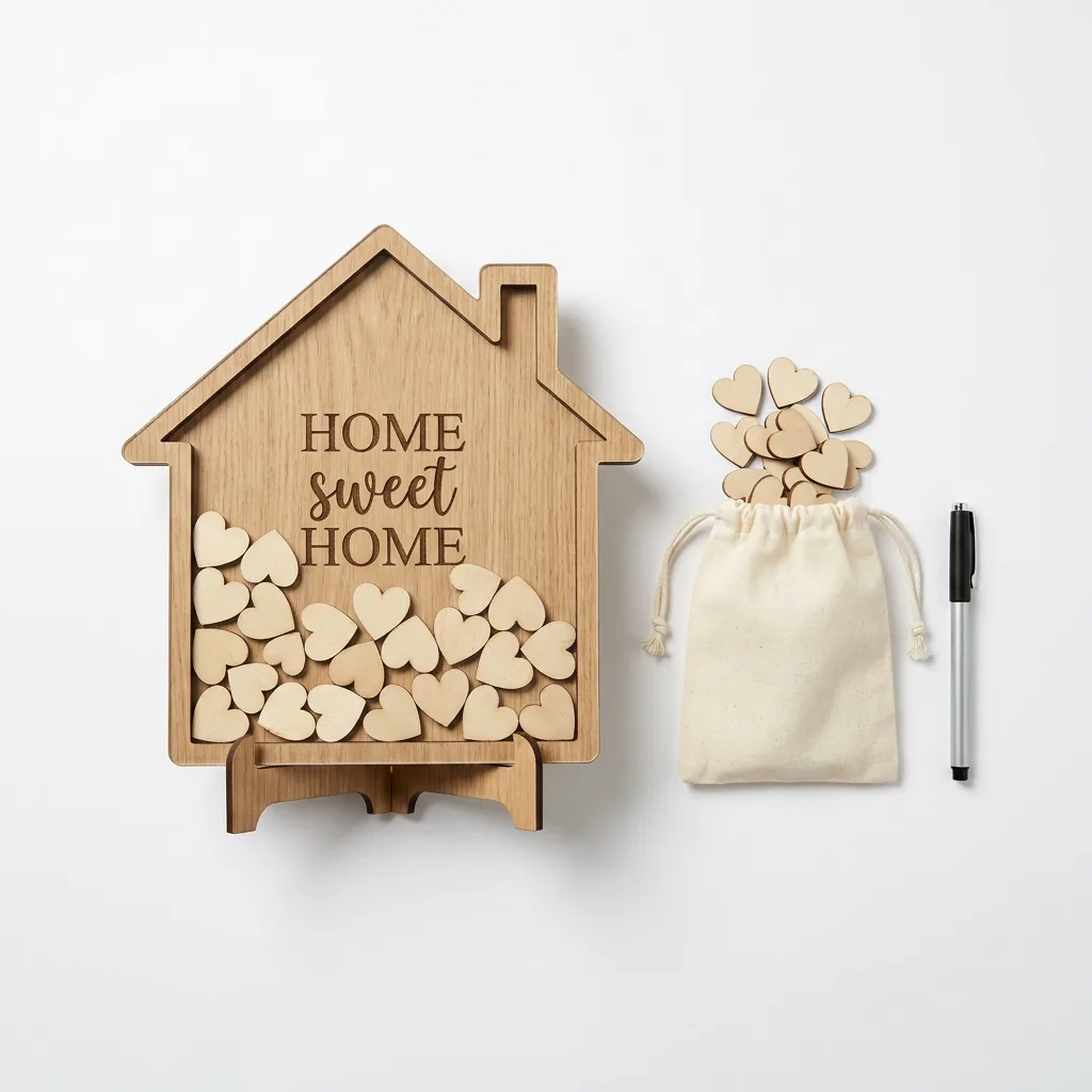 Heart-Shaped Wooden Memory Box gallery image 2