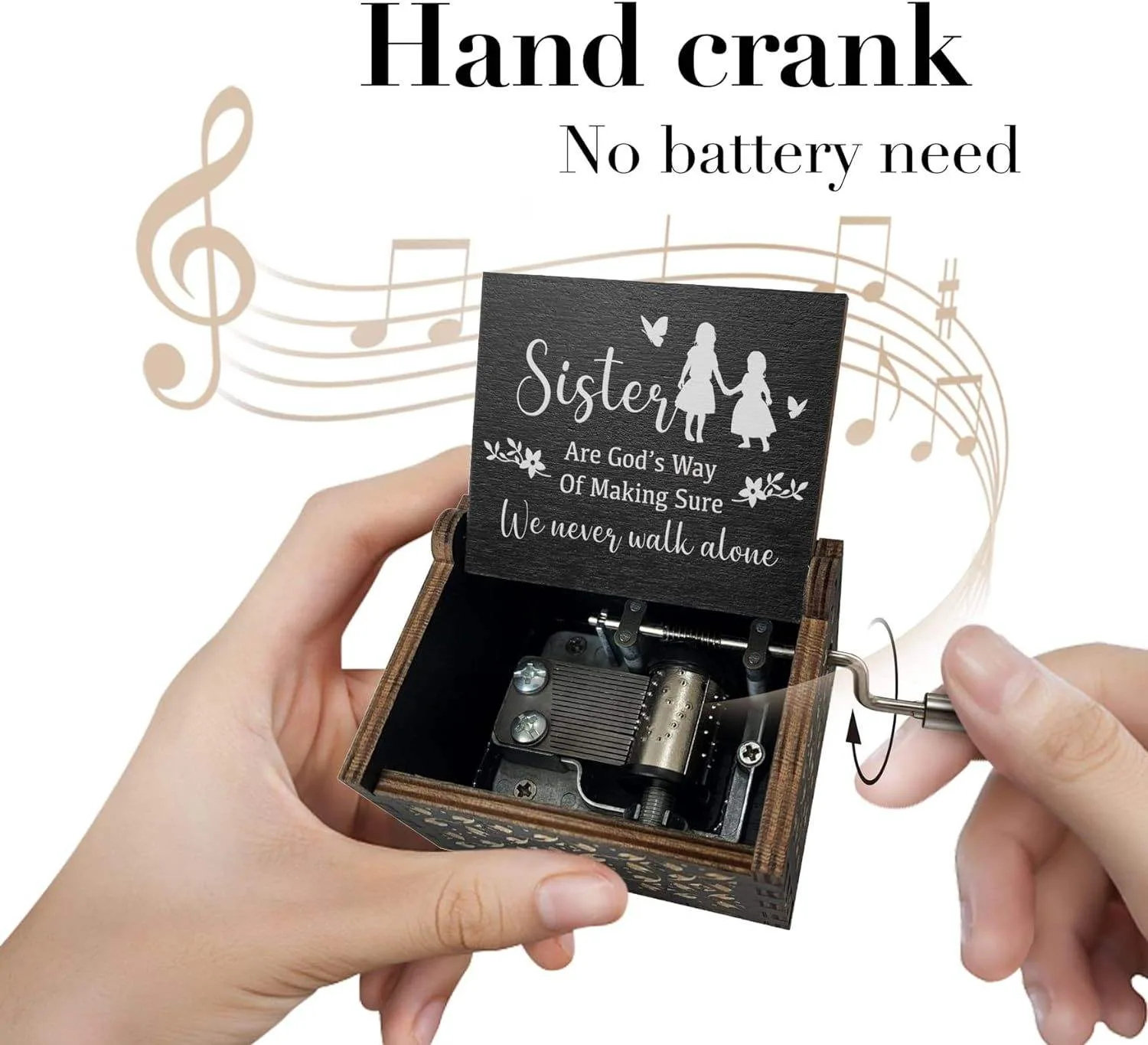 Custom Laser-Engraved Wooden Music Box gallery image 5