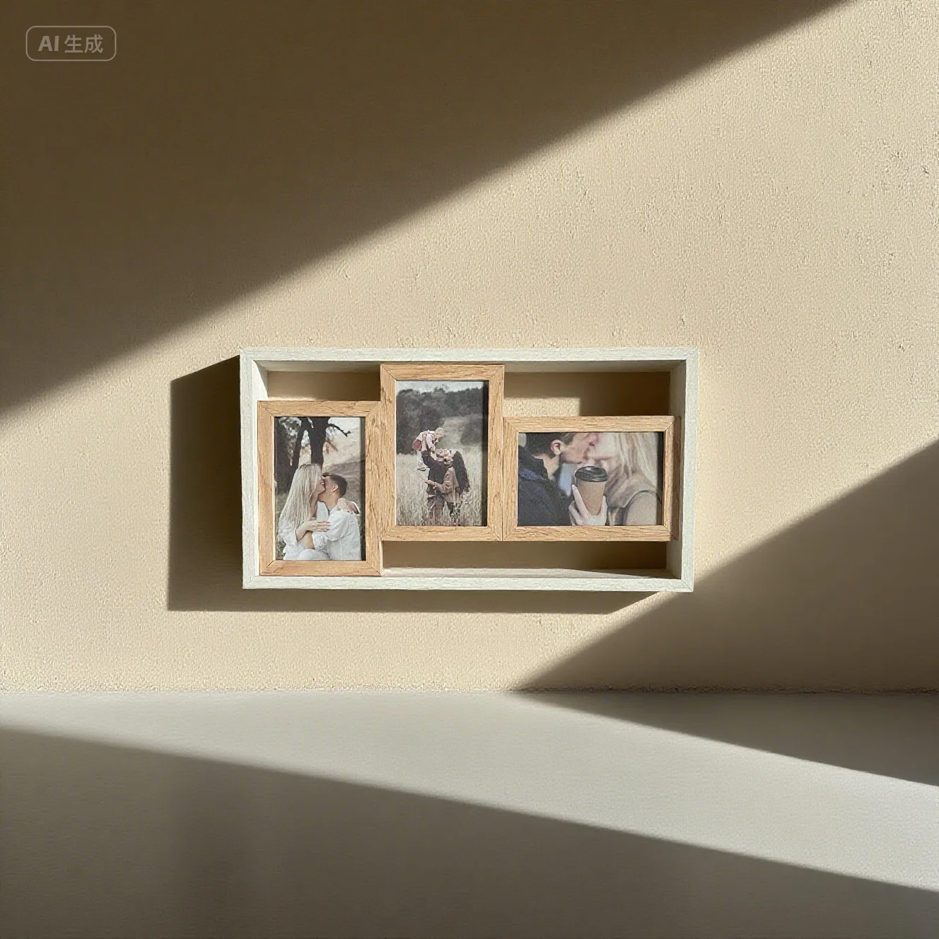 Wooden 3-Opening Collage Photo Frame gallery image 4