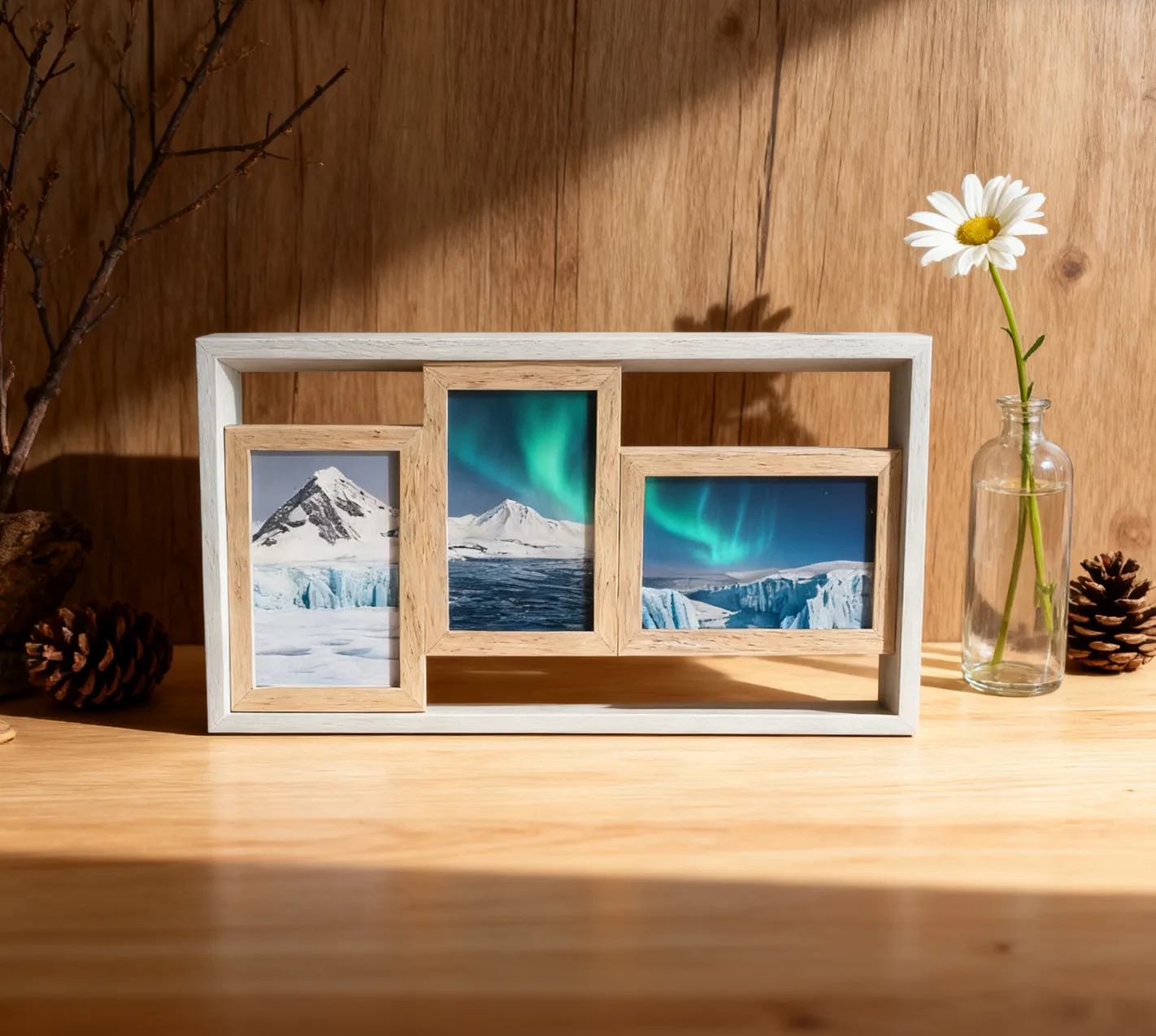 Wooden 3-Opening Collage Photo Frame gallery image 5