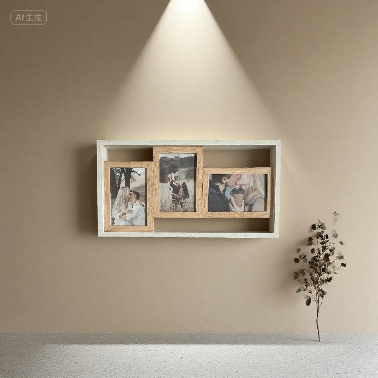 Wooden 3-Opening Collage Photo Frame gallery image 6