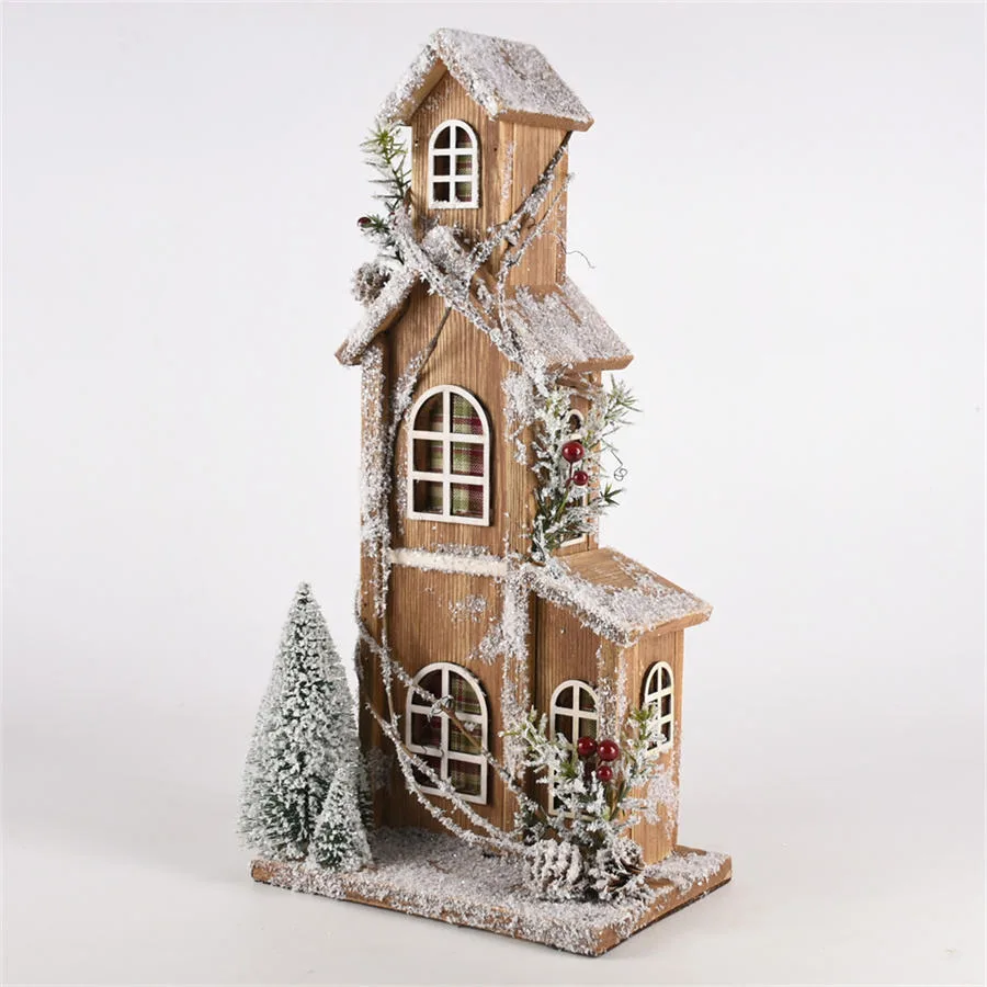 factory-produced Wooden Christmas Village House wholesale product