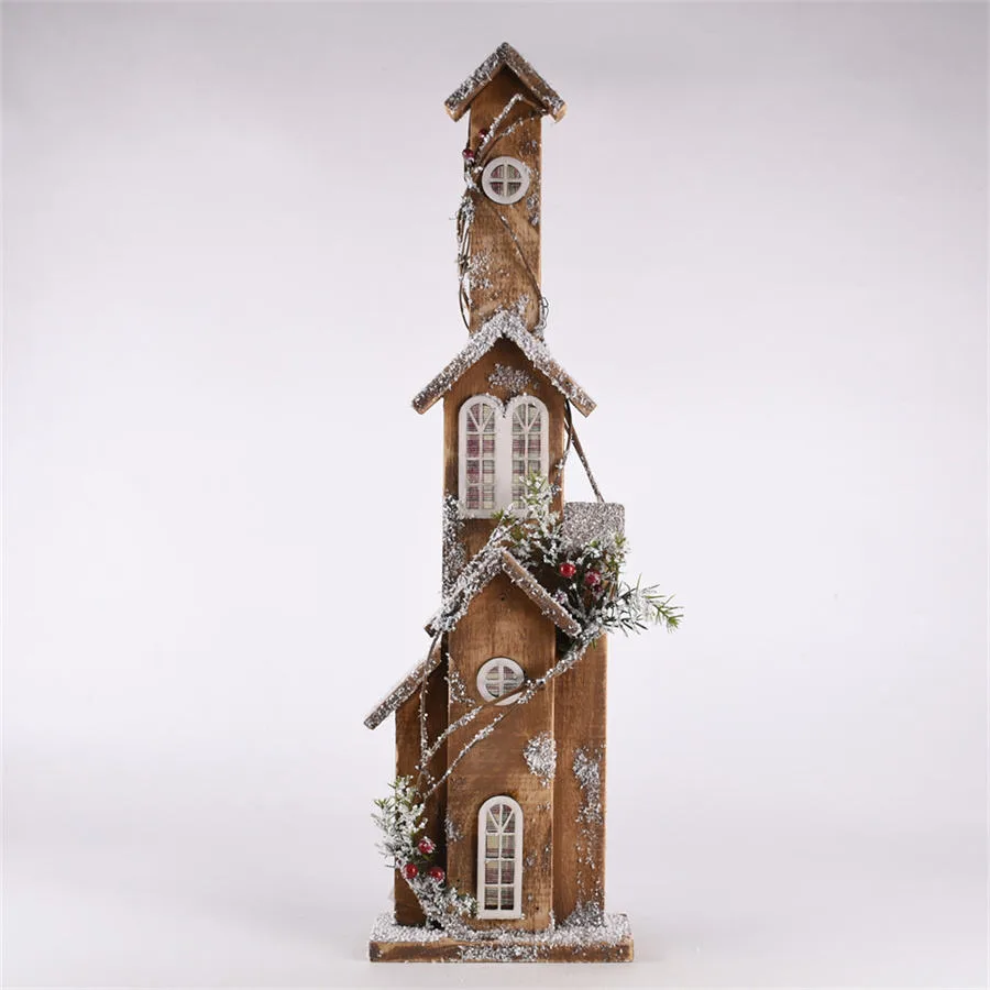 factory-produced Wooden Christmas Village House gallery image 2