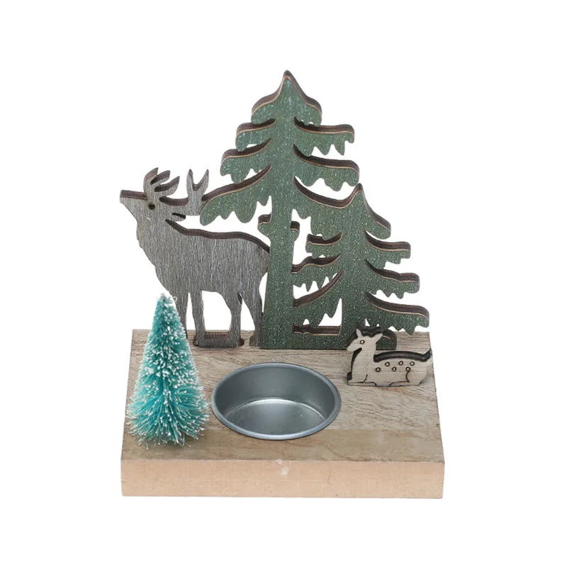 Wooden House Christmas Candle Holder gallery image 5