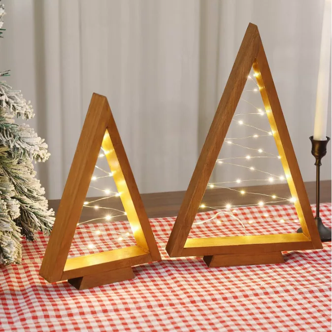 factory-produced Wooden Tabletop Christmas Tree gallery image 1