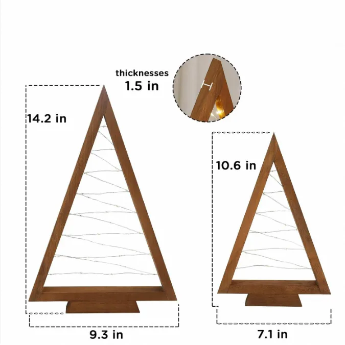 factory-produced Wooden Tabletop Christmas Tree gallery image 2