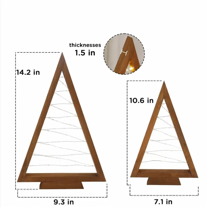 factory-produced Wooden Tabletop Christmas Tree gallery image 6
