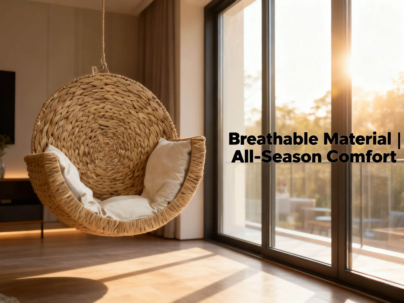 Handwoven Elevated Cat Cave Bed with Washable Cushion gallery image 5
