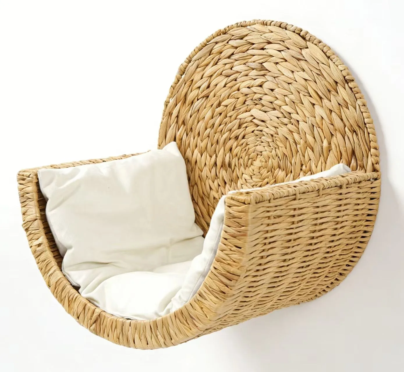 Handwoven Elevated Cat Cave Bed with Washable Cushion gallery image 6