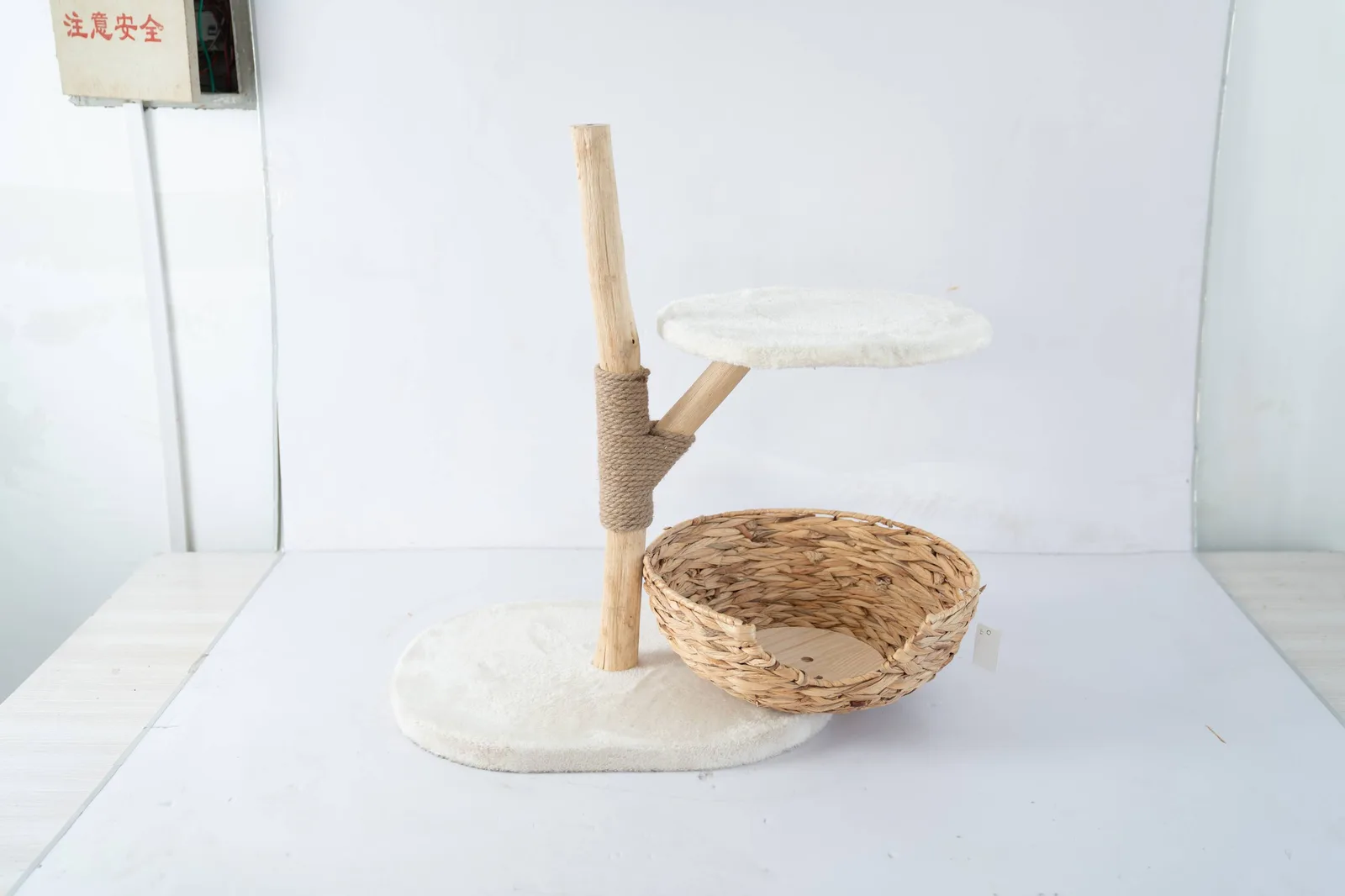 LM Wooden Cat Tree with Hammock and Play Tower wholesale product