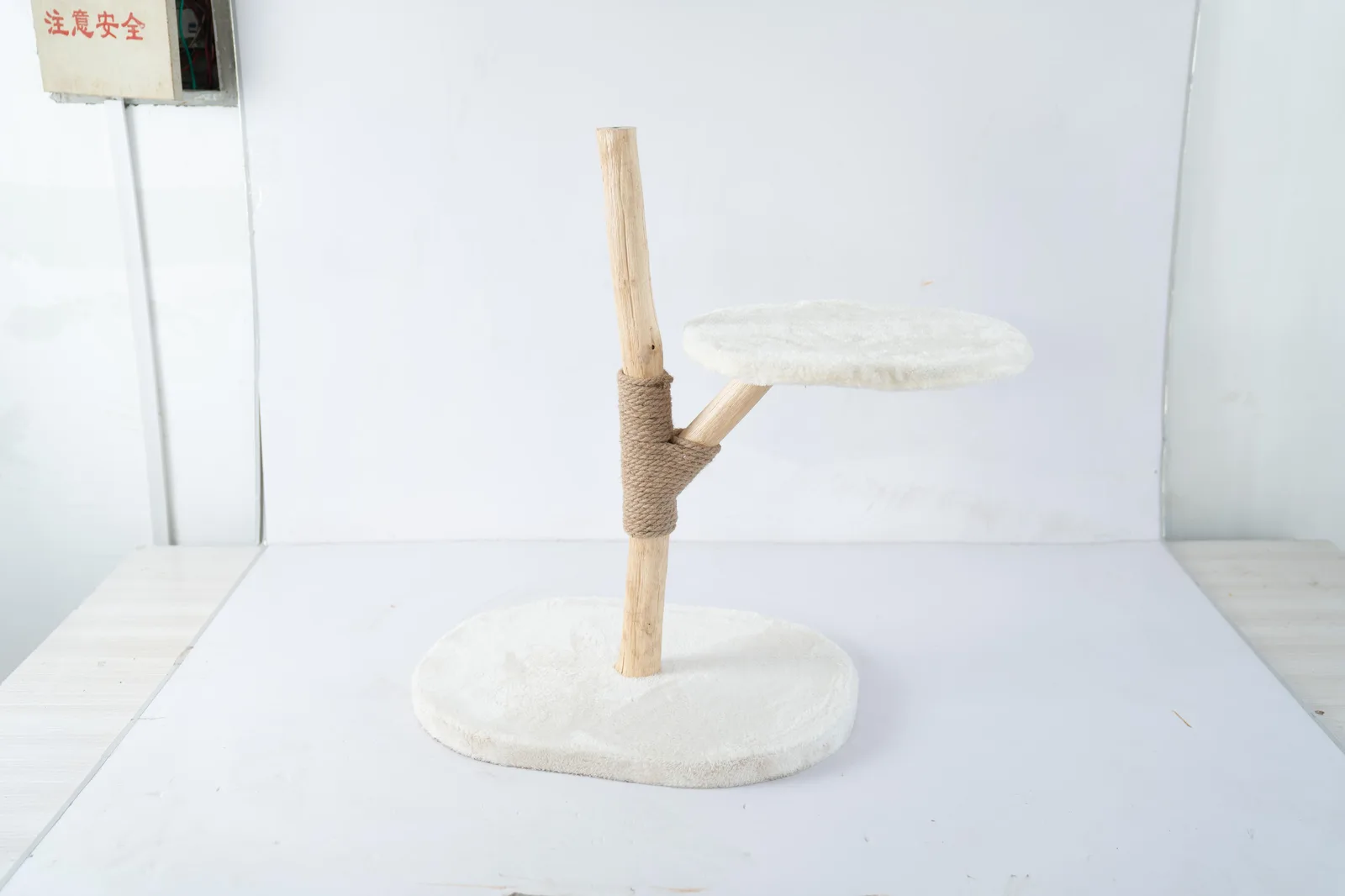 LM Wooden Cat Tree with Hammock and Play Tower product view 2