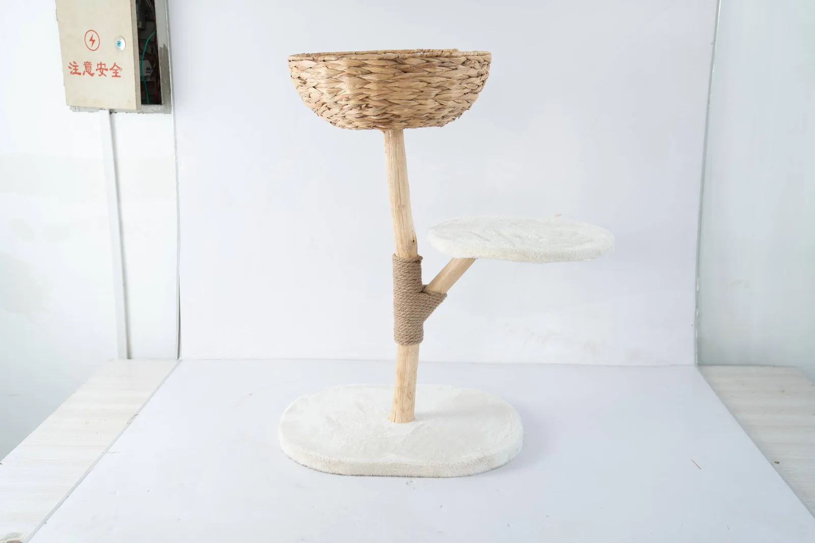 LM Wooden Cat Tree with Hammock and Play Tower product view 3