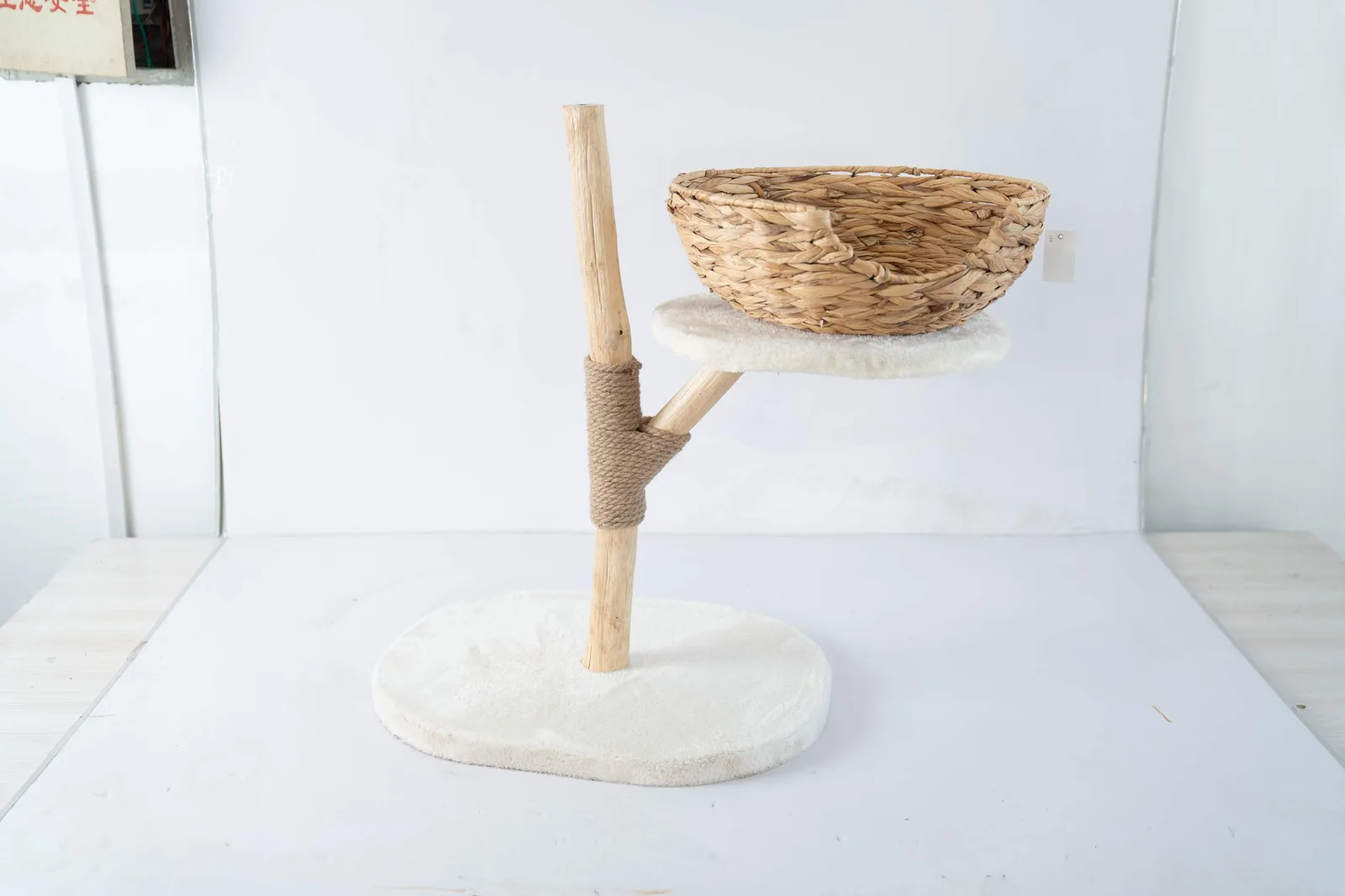 LM Wooden Cat Tree with Hammock and Play Tower product view 4