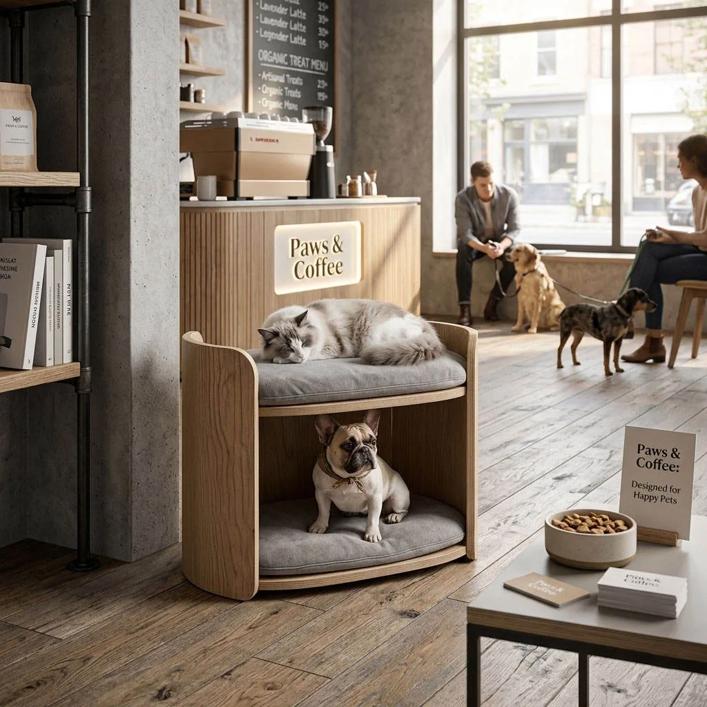 Premium Double-Layer Wooden Cat Sofa product view 4