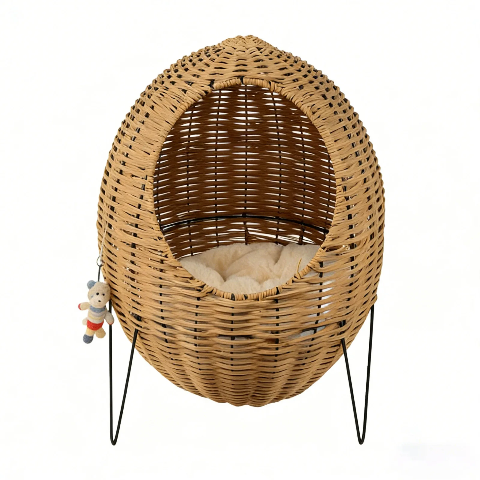 Rattan Cat House with Elevated Tripod Base gallery image 5