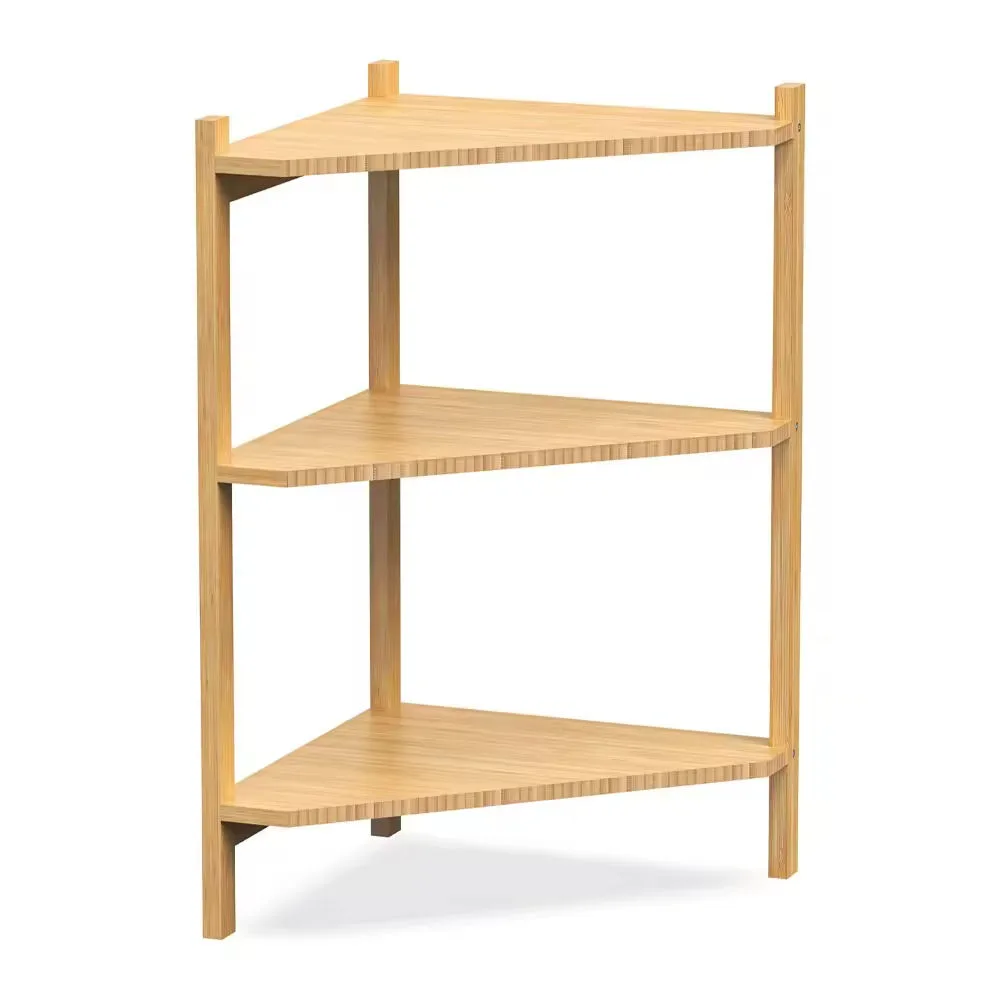 3-Tier Corner Bamboo Shower Caddy gallery image 2