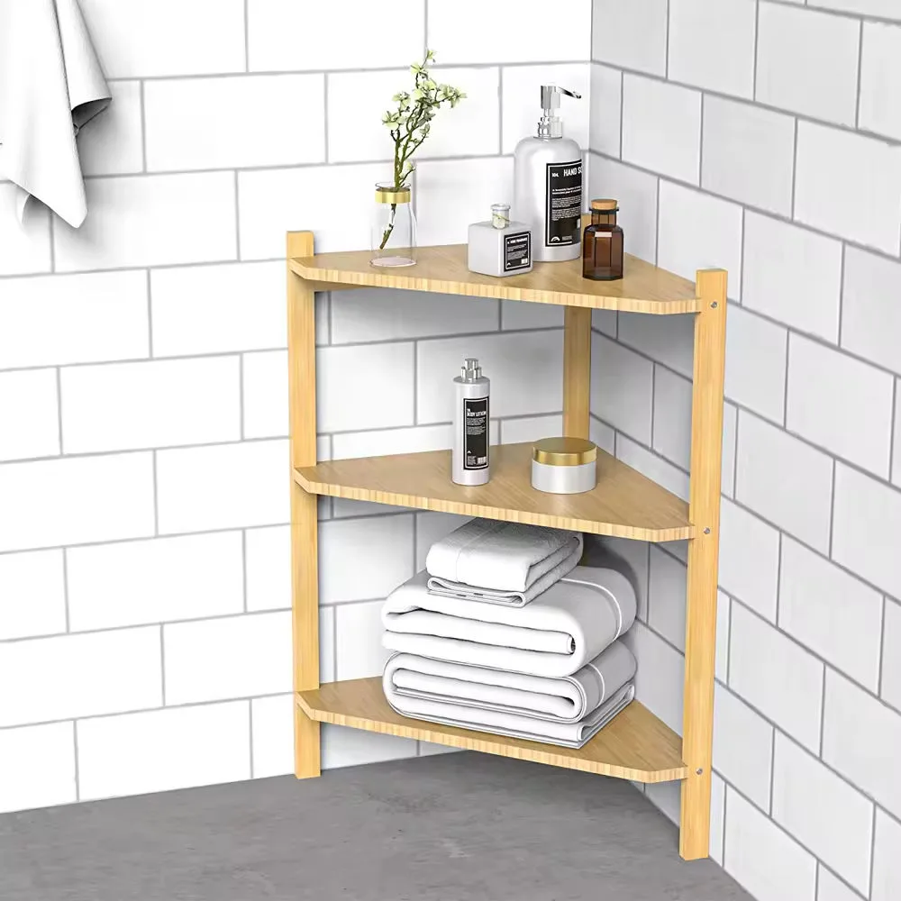 3-Tier Corner Bamboo Shower Caddy gallery image 4