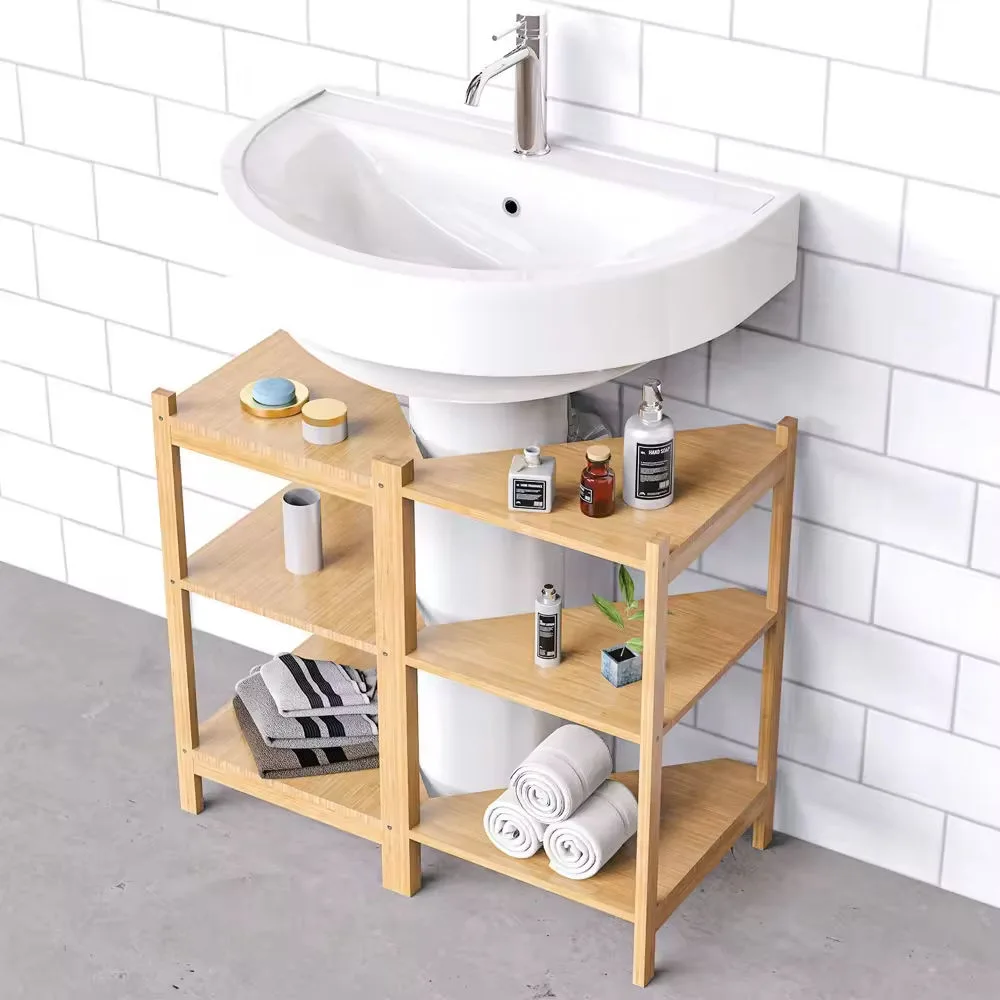 3-Tier Corner Bamboo Shower Caddy gallery image 5