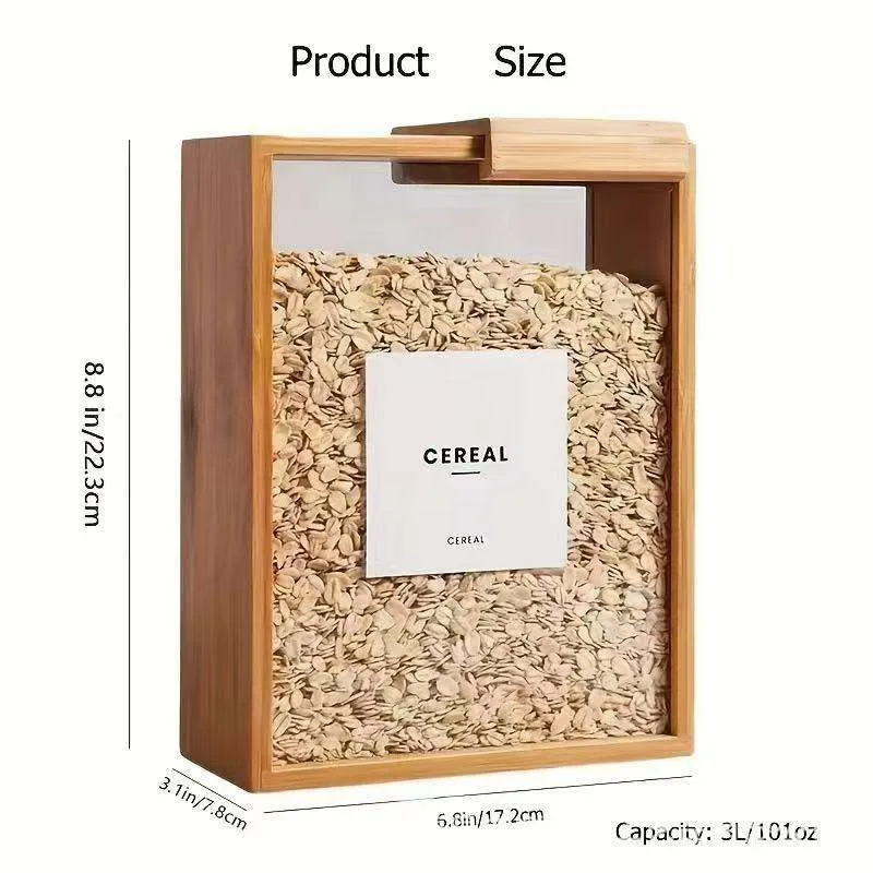 Foldable Bamboo Rice Storage Dispenser product view 5