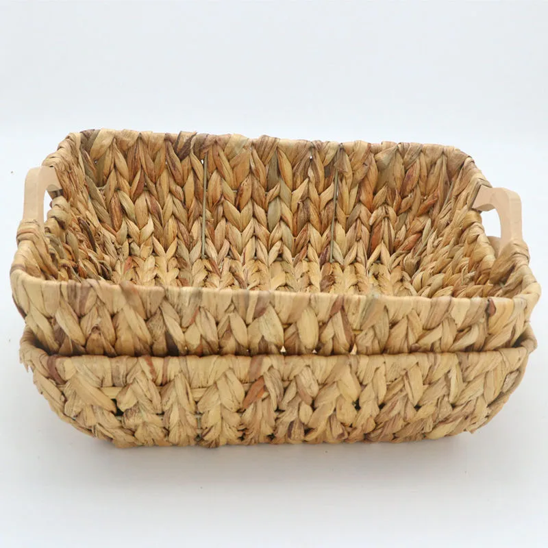 Large Handwoven Grass Storage Basket with Handle gallery image 4