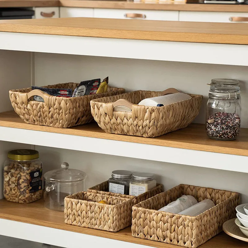 Large Handwoven Grass Storage Basket with Handle gallery image 5