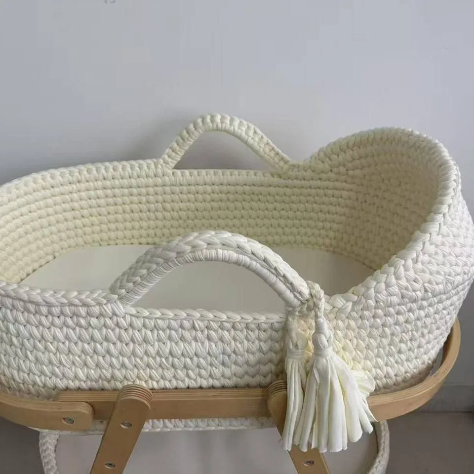 Moses Basket with Wooden Rocking Chair gallery image 2