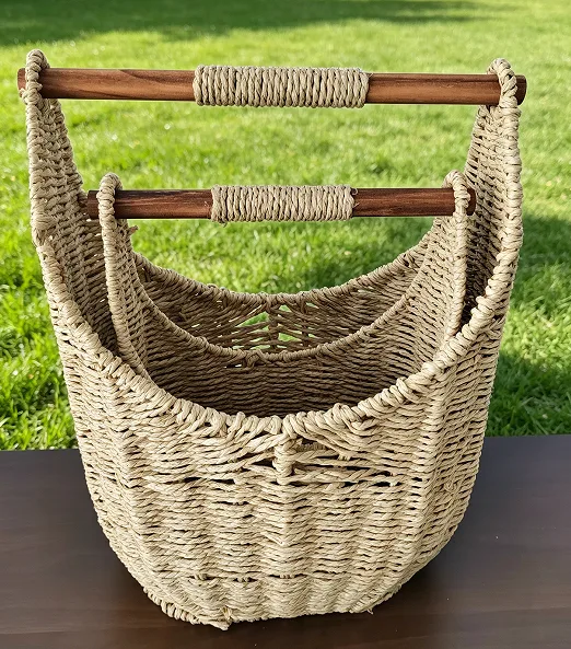 Seagrass Wall Hanging Basket with Removable Handle gallery image 2