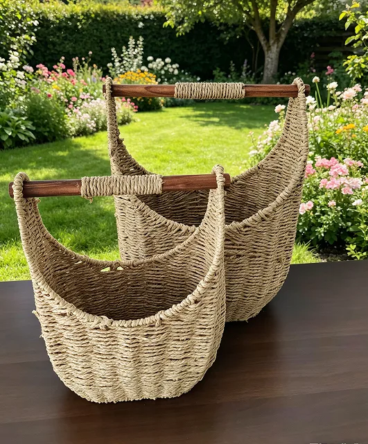 Seagrass Wall Hanging Basket with Removable Handle gallery image 4