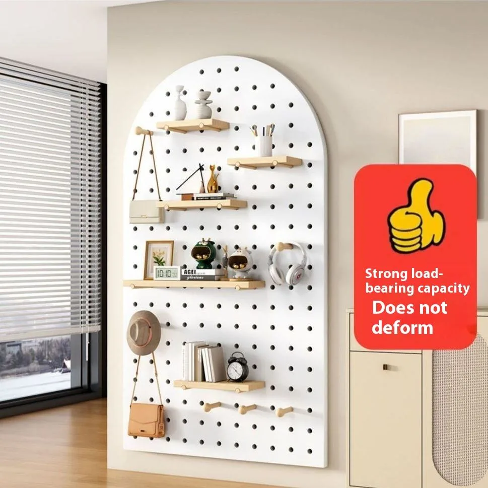 Solid Wood Pegboard Display Shelf gallery image 2