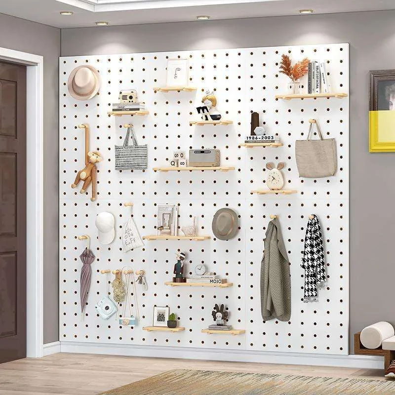 Solid Wood Pegboard Display Shelf gallery image 3