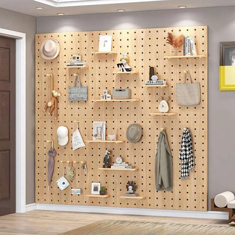 Solid Wood Pegboard Display Shelf gallery image 5