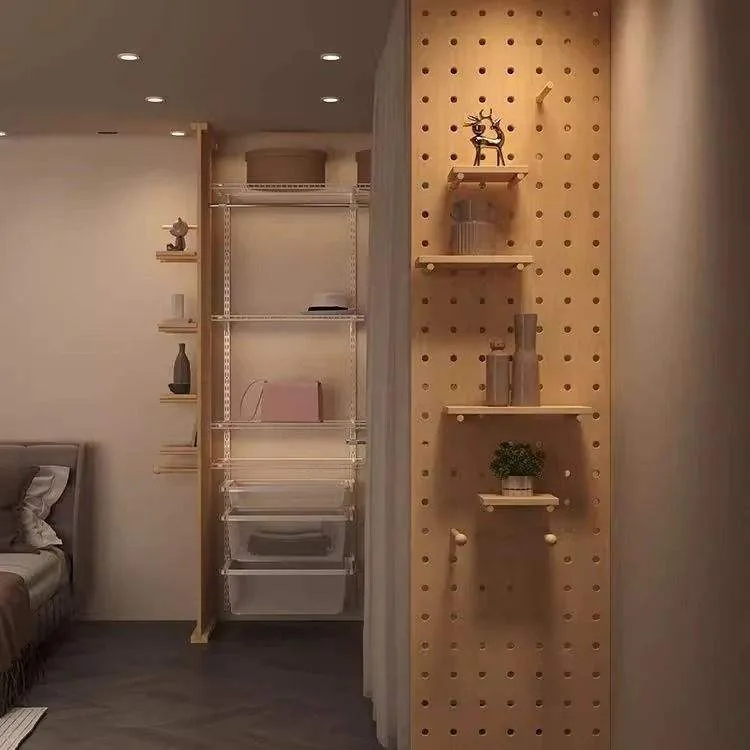 Wall-Mounted Pegboard Room Divider product view 4