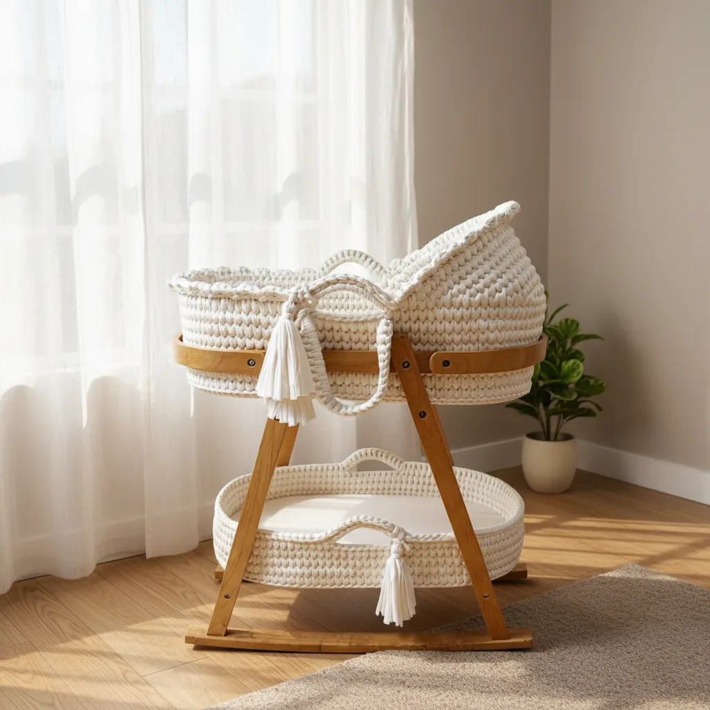 Woven Cotton Baby Diaper Basket for wholesale and private label