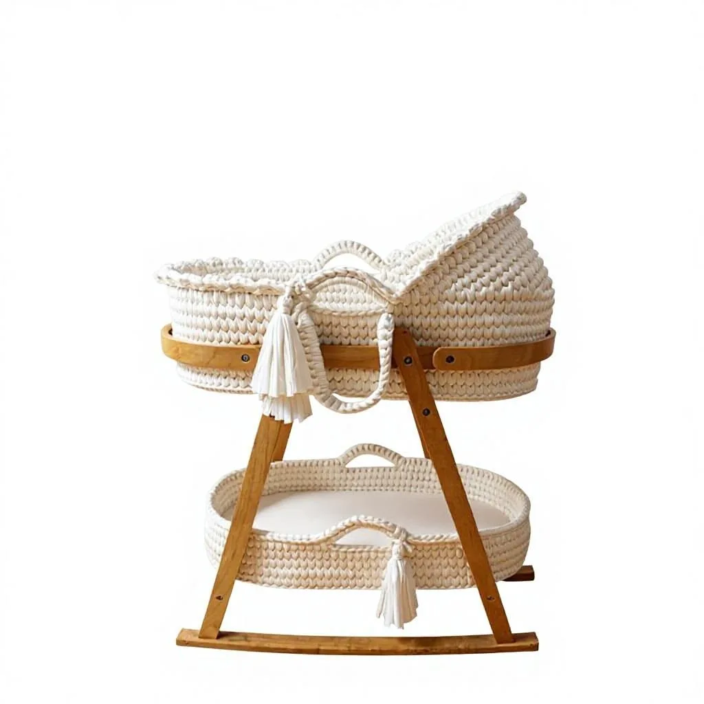 Woven Cotton Baby Diaper Basket product view 2