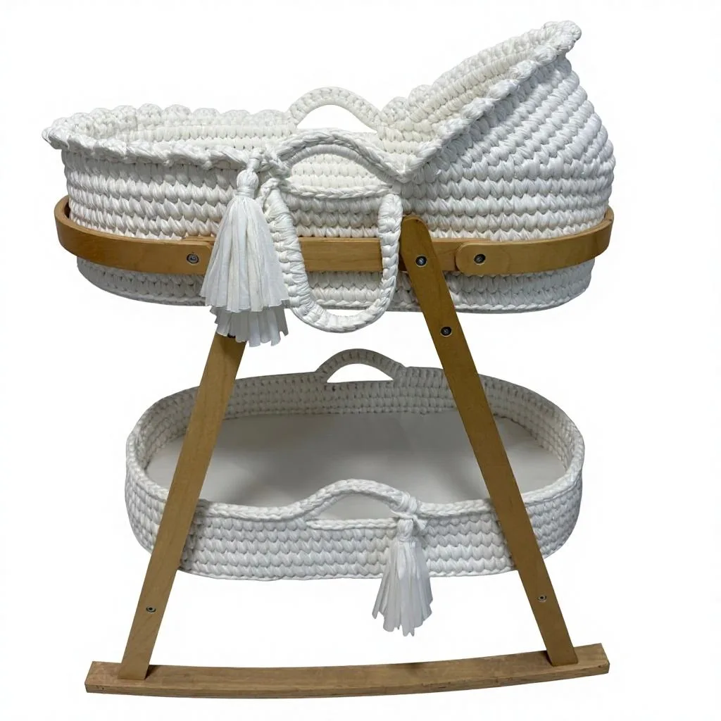 Woven Cotton Baby Diaper Basket product view 3