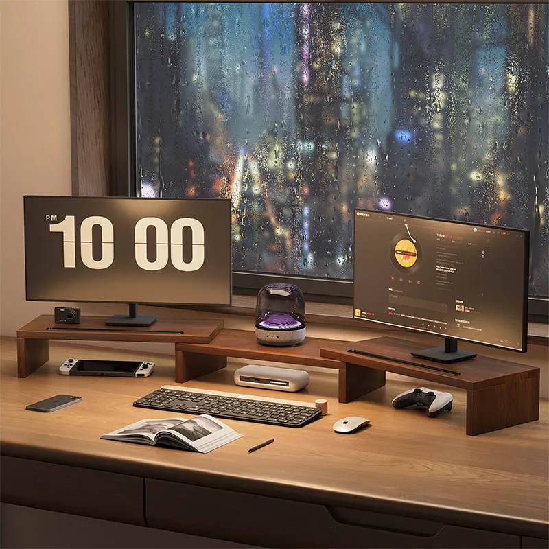 Adjustable Dual-Monitor Corner Desk gallery image 5
