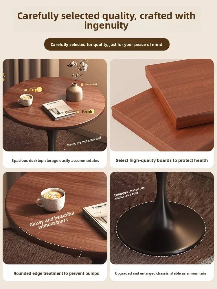 Compact Modern Solid Wood Coffee Table gallery image 3