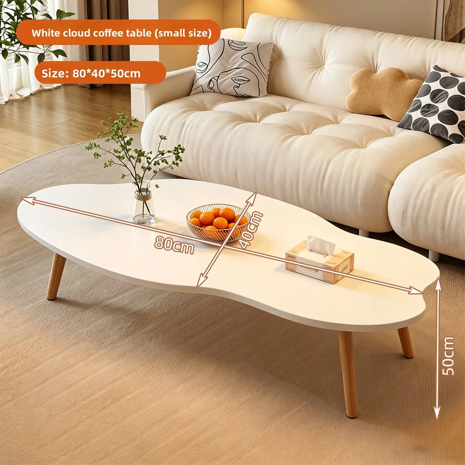 Nordic Wooden Coffee Table for Small Spaces gallery image 6