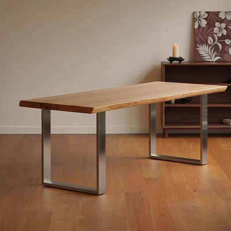 Solid Wood Study & Gaming Desk with Steel Frame product view 4